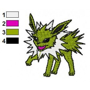 Pokemon Jolteon Embroidery Design